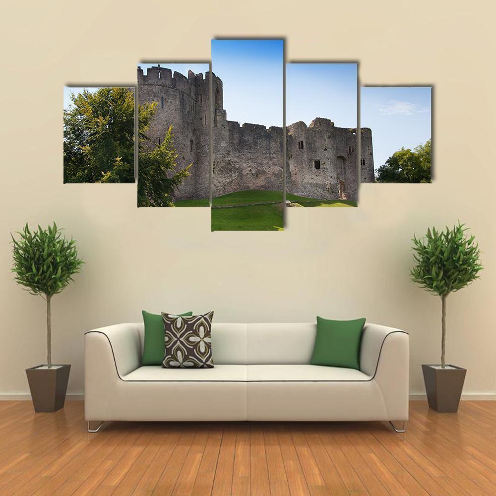 Chepstow Castle Canvas Wall Art-4 Pop-Gallery Wrap-50" x 32"-Tiaracle