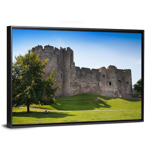 Chepstow Castle Canvas Wall Art-3 Horizontal-Gallery Wrap-25" x 16"-Tiaracle