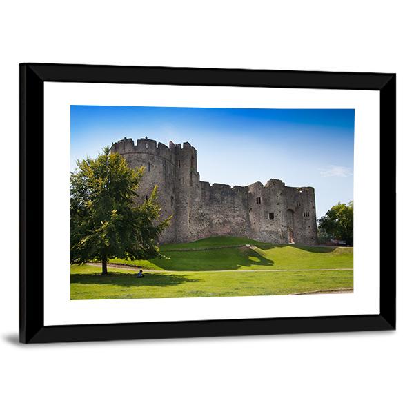 Chepstow Castle Canvas Wall Art-3 Horizontal-Gallery Wrap-25" x 16"-Tiaracle