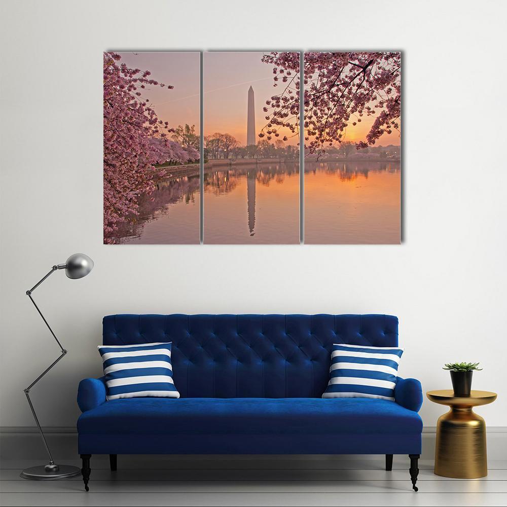 Cherry Blossom Festival Canvas Wall Art-3 Horizontal-Gallery Wrap-37" x 24"-Tiaracle