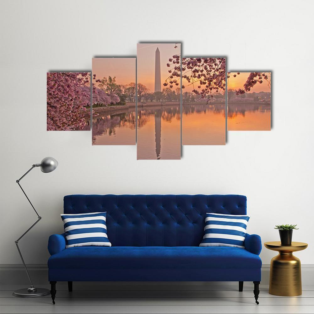 Cherry Blossom Festival Canvas Wall Art-5 Star-Gallery Wrap-62" x 32"-Tiaracle