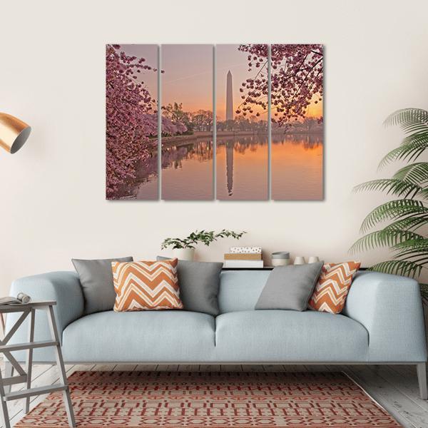 Cherry Blossom Festival Canvas Wall Art-4 Horizontal-Gallery Wrap-34" x 24"-Tiaracle