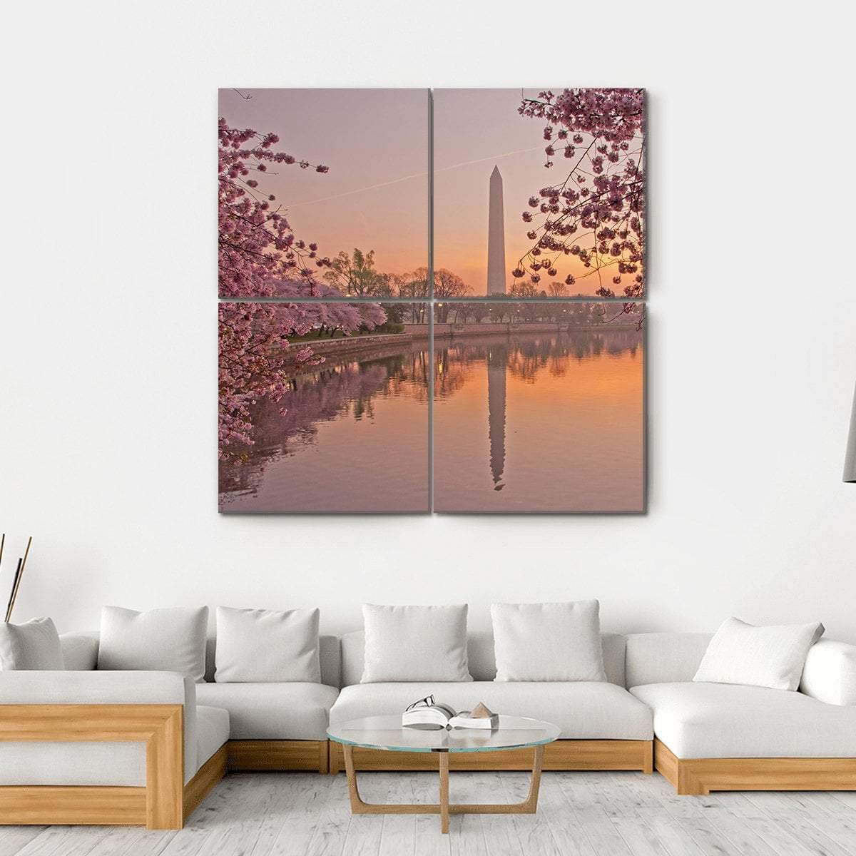 Cherry Blossom Festival Canvas Wall Art-4 Square-Gallery Wrap-17" x 17"-Tiaracle