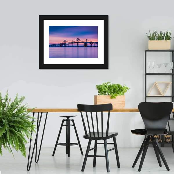 Chesapeake Bay Bridge Panoramic Canvas Wall Art-1 Piece-36" x 12"-Tiaracle