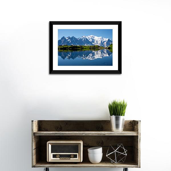 Cheserys Lake With Mountain Canvas Wall Art-1 Piece-Framed Print-20" x 16"-Tiaracle