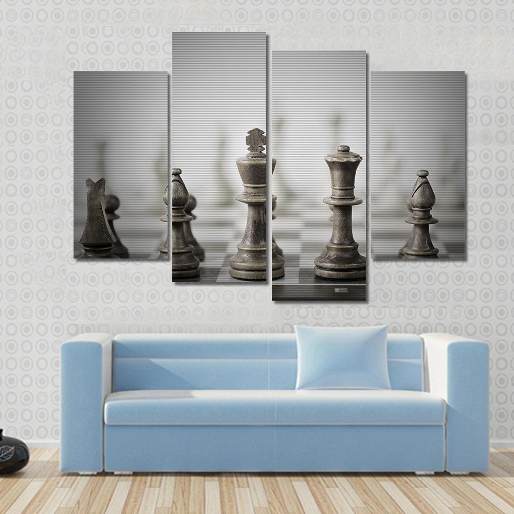 Game of Chess, 1555 Canvas Wall Art Print, Home Decor