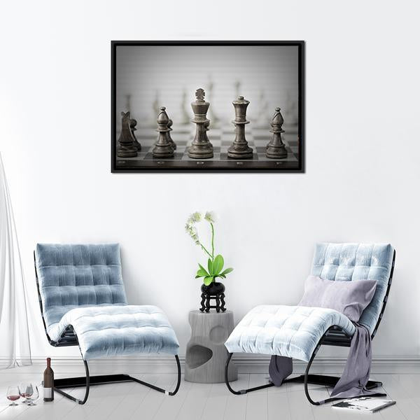 Chess Game Abstract Canvas Wall Art-5 Horizontal-Gallery Wrap-22" x 12"-Tiaracle