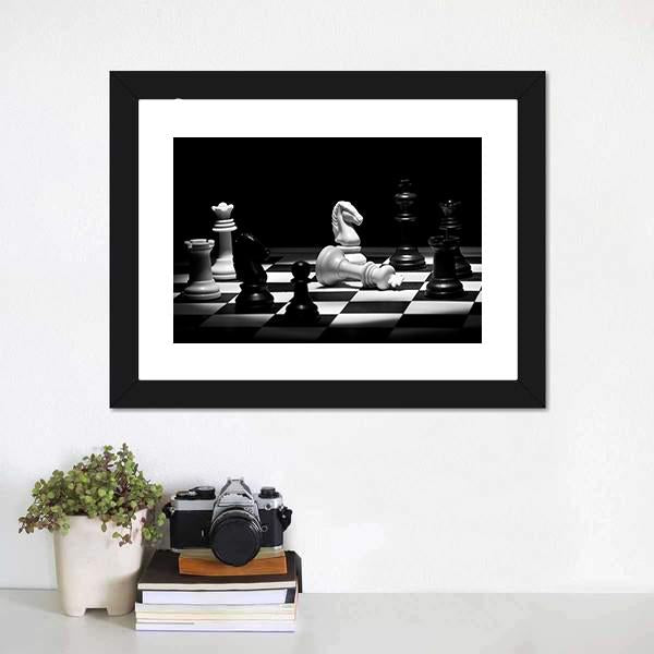 Chess Game Panoramic Canvas Wall Art-1 Piece-36" x 12"-Tiaracle