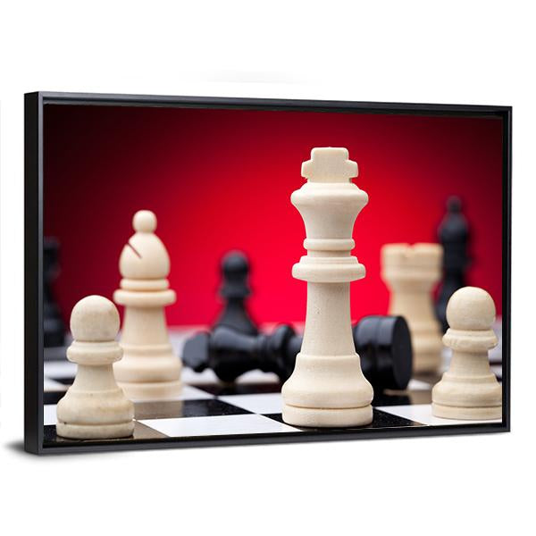 Chess Pieces Canvas Wall Art-5 Horizontal-Gallery Wrap-22" x 12"-Tiaracle