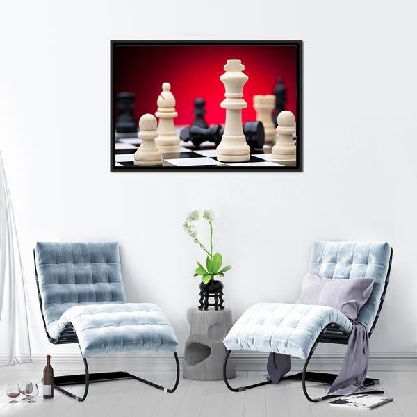 Chess Pieces Canvas Wall Art-5 Horizontal-Gallery Wrap-22" x 12"-Tiaracle