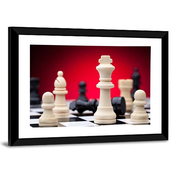 Chess Pieces Canvas Wall Art-5 Horizontal-Gallery Wrap-22" x 12"-Tiaracle