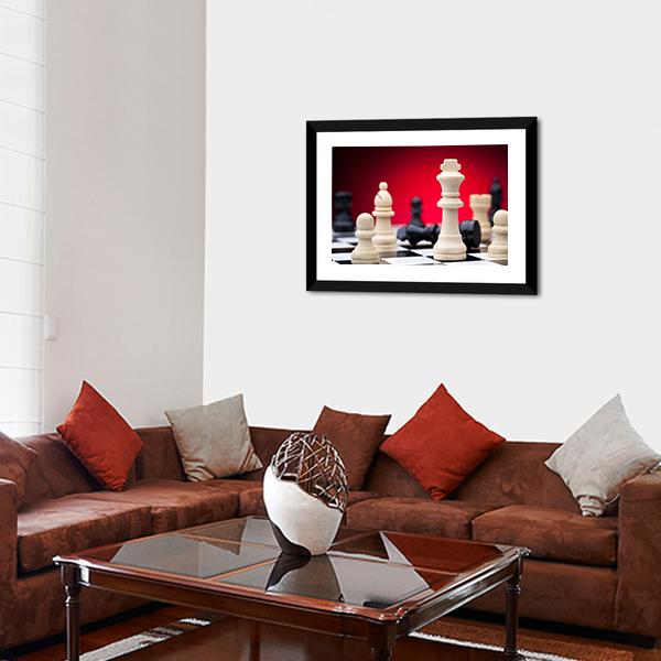 Chess Pieces Canvas Wall Art-5 Horizontal-Gallery Wrap-22" x 12"-Tiaracle