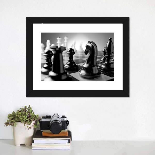 Chess Board Canvas Wall Art-3 Horizontal-Gallery Wrap-25&quot; x 16&quot;-Tiaracle