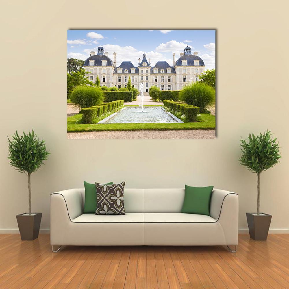 Cheverny Chateau Canvas Wall Art-1 Piece-Gallery Wrap-24" x 16"-Tiaracle