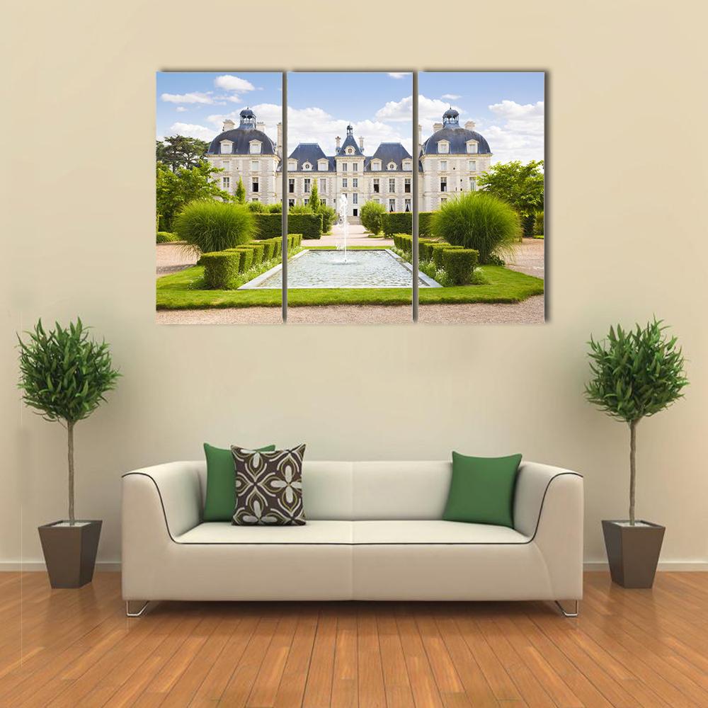 Cheverny Chateau Canvas Wall Art-3 Horizontal-Gallery Wrap-25" x 16"-Tiaracle