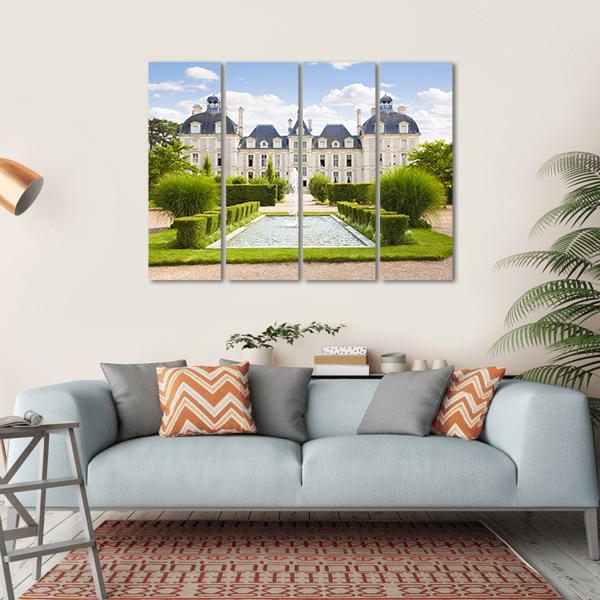 Cheverny Chateau Canvas Wall Art-4 Horizontal-Gallery Wrap-34" x 24"-Tiaracle