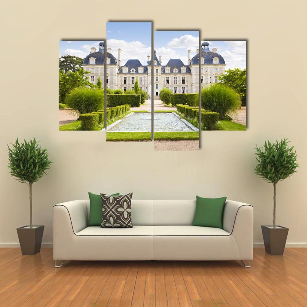 Cheverny Chateau Canvas Wall Art-4 Pop-Gallery Wrap-34" x 20"-Tiaracle