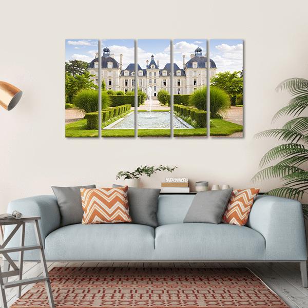 Cheverny Chateau Canvas Wall Art-5 Horizontal-Gallery Wrap-22" x 12"-Tiaracle