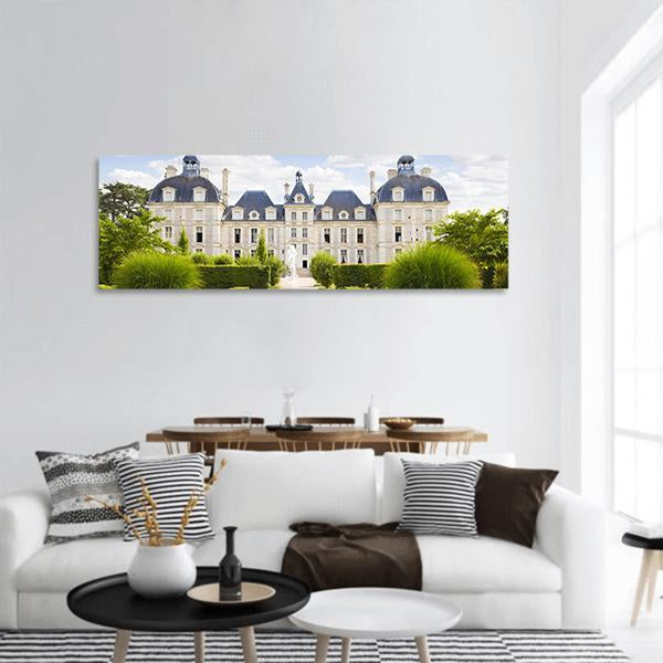 Cheverny Chateau Panoramic Canvas Wall Art-1 Piece-36" x 12"-Tiaracle
