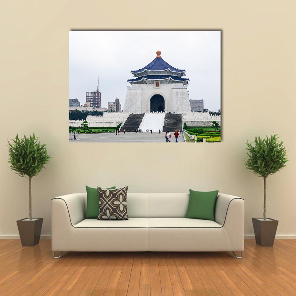 Chiang Kai Shek Memorial Hall Canvas Wall Art-1 Piece-Gallery Wrap-48" x 32"-Tiaracle