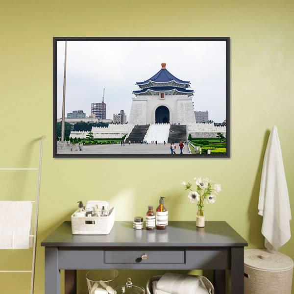 Chiang Kai Shek Memorial Hall Canvas Wall Art-3 Horizontal-Gallery Wrap-25" x 16"-Tiaracle