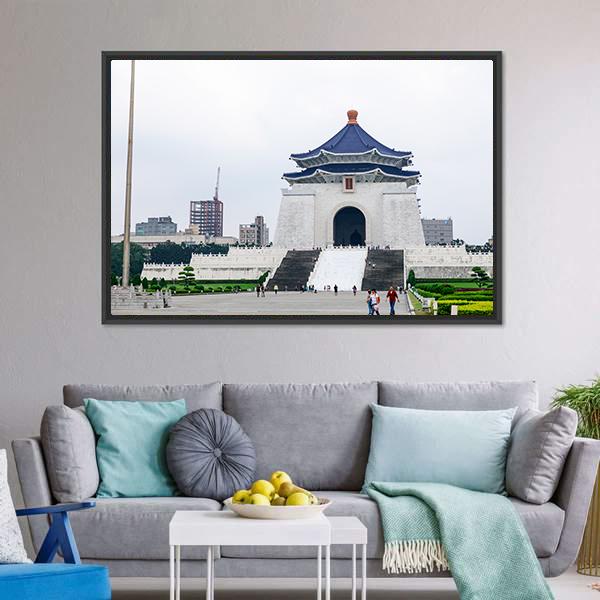 Chiang Kai Shek Memorial Hall Canvas Wall Art-3 Horizontal-Gallery Wrap-25" x 16"-Tiaracle