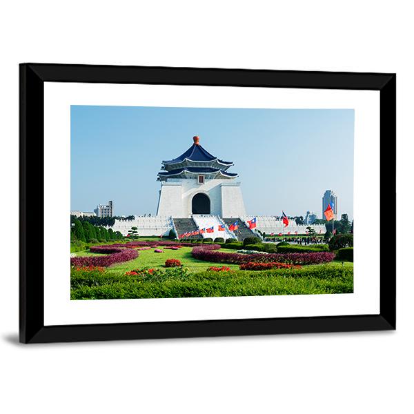 Chiang Kai-Shek Memorial Hall Canvas Wall Art-3 Horizontal-Gallery Wrap-25" x 16"-Tiaracle