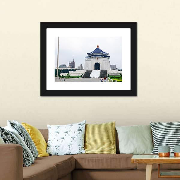 Chiang Kai Shek Memorial Hall Canvas Wall Art-1 Piece-Framed Print-20" x 16"-Tiaracle