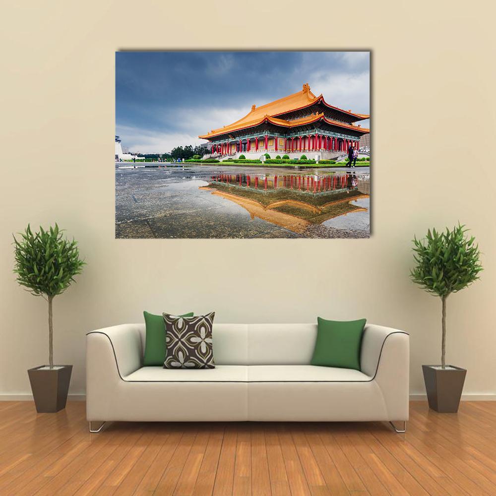 Chiang Kai Shek Memorial Hall Taipei Canvas Wall Art-1 Piece-Gallery Wrap-48" x 32"-Tiaracle