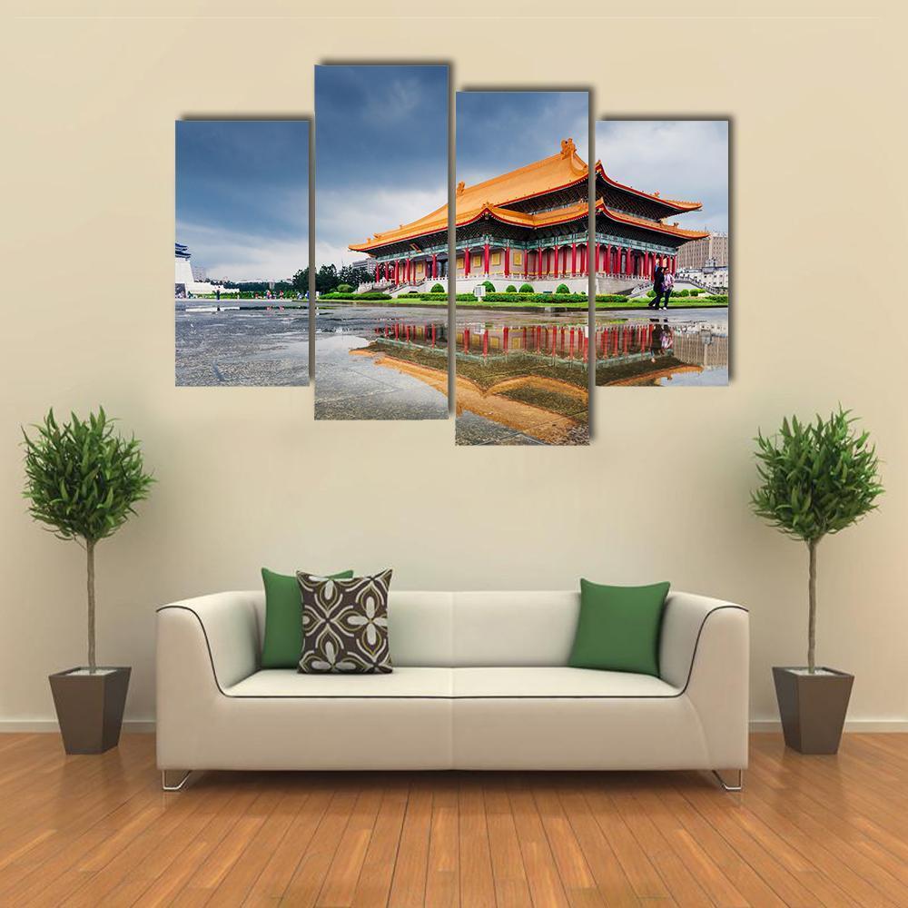 Chiang Kai Shek Memorial Hall Taipei Canvas Wall Art-4 Pop-Gallery Wrap-50" x 32"-Tiaracle