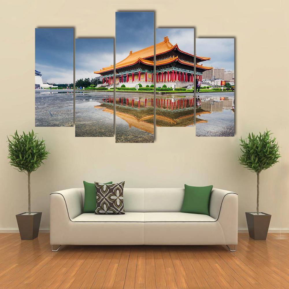 Chiang Kai Shek Memorial Hall Taipei Canvas Wall Art-5 Pop-Gallery Wrap-47" x 32"-Tiaracle