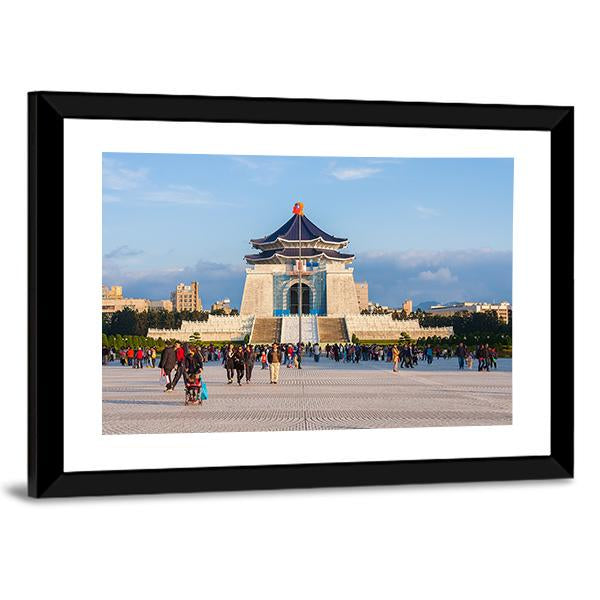 Chiang Kai Shek Memorial Hall Taipei Canvas Wall Art-3 Horizontal-Gallery Wrap-25" x 16"-Tiaracle