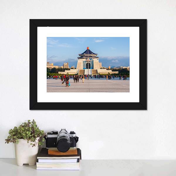 Chiang Kai Shek Memorial Hall Taipei Panoramic Canvas Wall Art-1 Piece-36" x 12"-Tiaracle