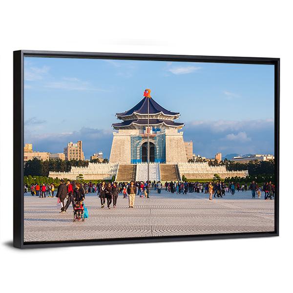 Chiang Kai Shek Memorial Hall Taipei Panoramic Canvas Wall Art-1 Piece-36" x 12"-Tiaracle