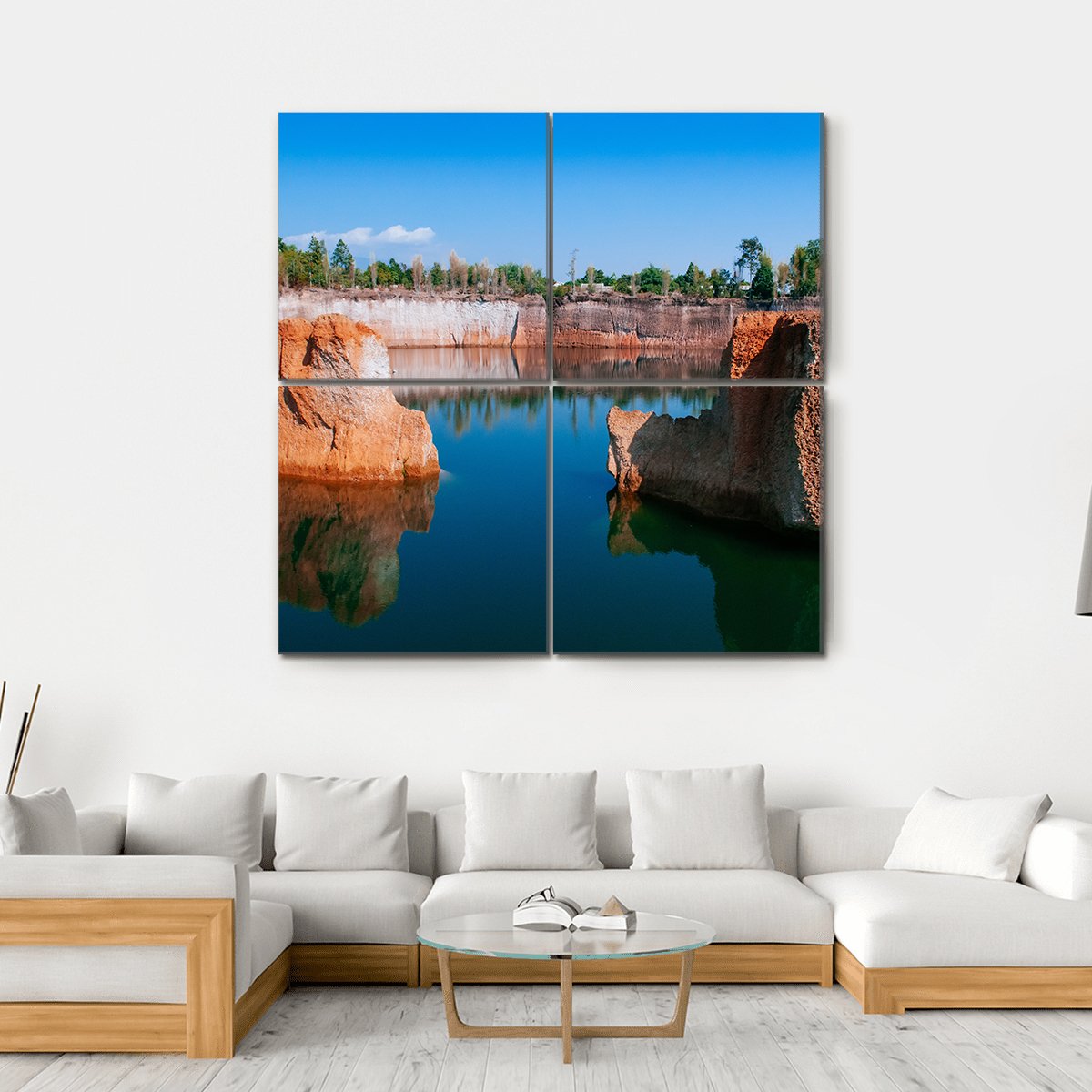 Chiang Mai Grand Canyon Canvas Wall Art-4 Square-Gallery Wrap-17" x 17"-Tiaracle