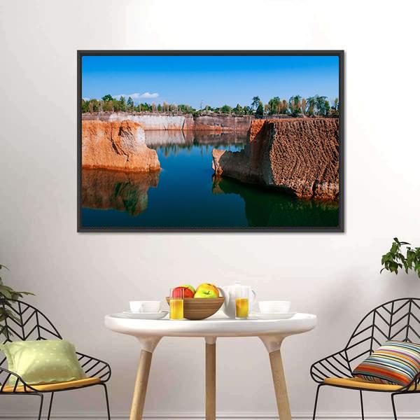 Chiang Mai Grand Canyon Canvas Wall Art-1 Piece-Floating Frame-24" x 16"-Tiaracle