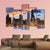 Chicago Skyline At Dusk Canvas Wall Art-5 Pop-Gallery Wrap-47" x 32"-Tiaracle
