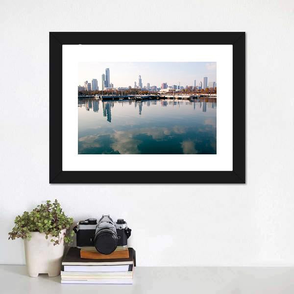 Chicago Skyline Canvas Wall Art-3 Horizontal-Gallery Wrap-25" x 16"-Tiaracle