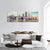 Chicago Skyscrapers By The Beach Panoramic Canvas Wall Art-3 Piece-25" x 08"-Tiaracle