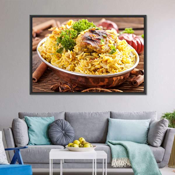 Chicken Biryani Canvas Wall Art-5 Horizontal-Gallery Wrap-22" x 12"-Tiaracle