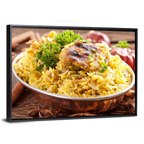 Chicken Biryani Canvas Wall Art-5 Horizontal-Gallery Wrap-22" x 12"-Tiaracle