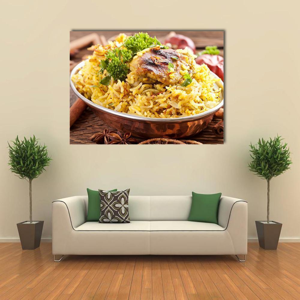 Chicken Biryani Canvas Wall Art-1 Piece-Gallery Wrap-36" x 24"-Tiaracle