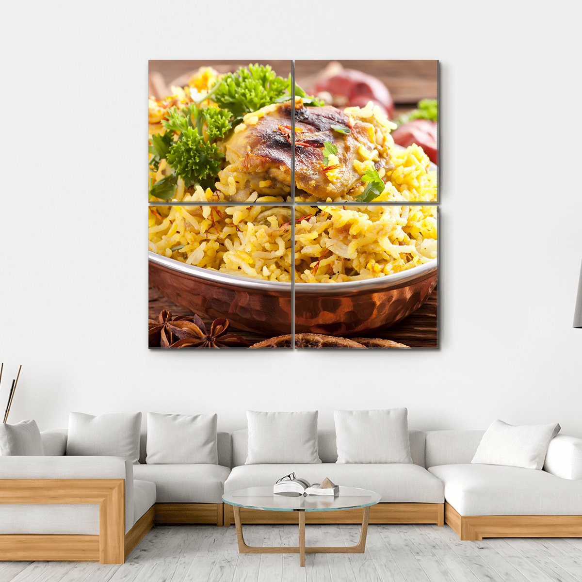 Chicken Biryani Canvas Wall Art-5 Horizontal-Gallery Wrap-22" x 12"-Tiaracle