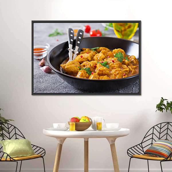 Chicken Curry Canvas Wall Art-1 Piece-Floating Frame-24" x 16"-Tiaracle