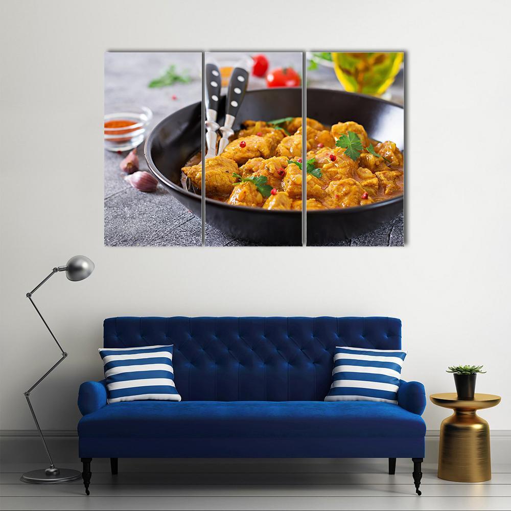 Chicken Curry Canvas Wall Art-3 Horizontal-Gallery Wrap-37" x 24"-Tiaracle