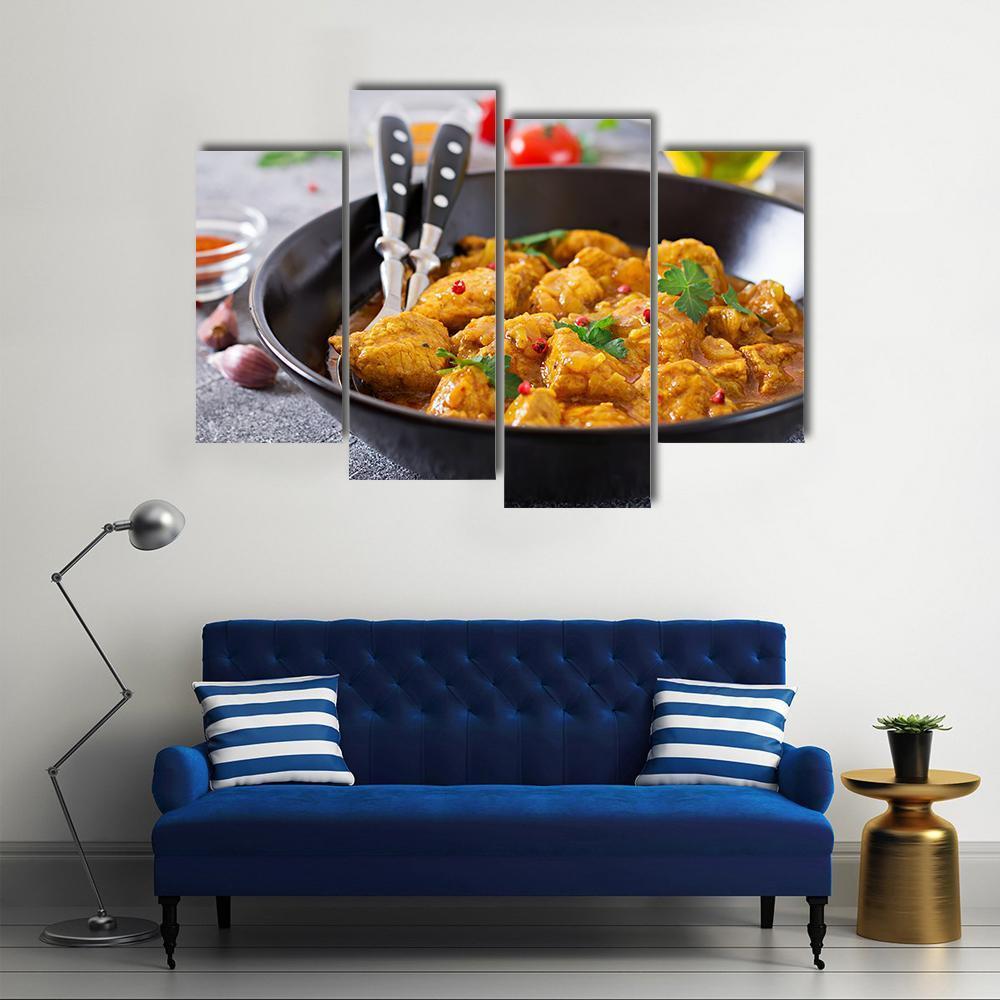 Chicken Curry Canvas Wall Art-4 Pop-Gallery Wrap-50" x 32"-Tiaracle