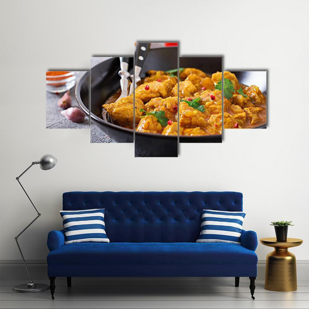 Chicken Curry Canvas Wall Art-5 Star-Gallery Wrap-62" x 32"-Tiaracle