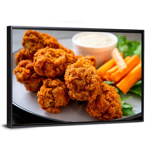 Chicken Wings Canvas Wall Art-3 Horizontal-Gallery Wrap-25" x 16"-Tiaracle