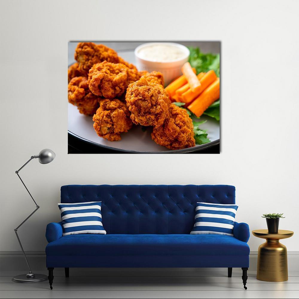 Chicken Wings Canvas Wall Art-1 Piece-Gallery Wrap-48" x 32"-Tiaracle