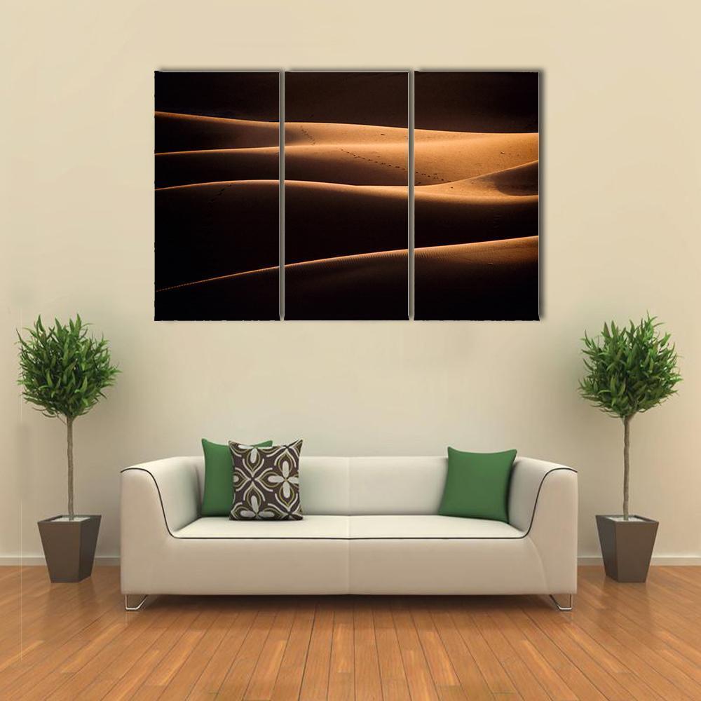 Chigaga Sand Dunes Canvas Wall Art-3 Horizontal-Gallery Wrap-37" x 24"-Tiaracle